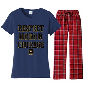 U.S. Army Respect Honor Courage Women's Flannel Pajama Set