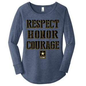 U.S. Army Respect Honor Courage Women's Perfect Tri Tunic Long Sleeve Shirt