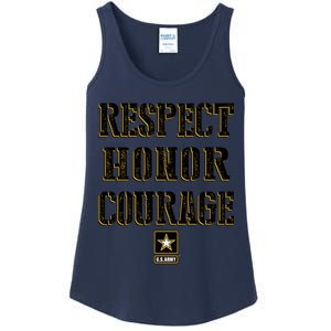 U.S. Army Respect Honor Courage Ladies Essential Tank