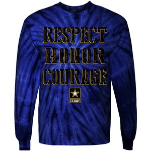 U.S. Army Respect Honor Courage Tie-Dye Long Sleeve Shirt