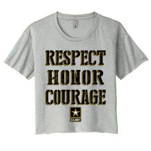 U.S. Army Respect Honor Courage Women's Crop Top Tee