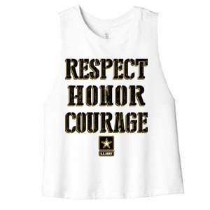 U.S. Army Respect Honor Courage Women's Racerback Cropped Tank