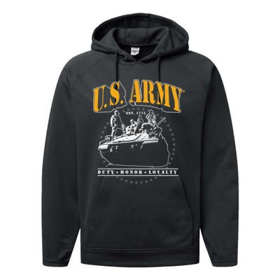 U.S. Army Tank Duty Honor Loyalty Performance Fleece Hoodie