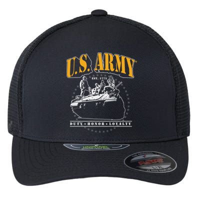 U.S. Army Tank Duty Honor Loyalty Flexfit Unipanel Trucker Cap