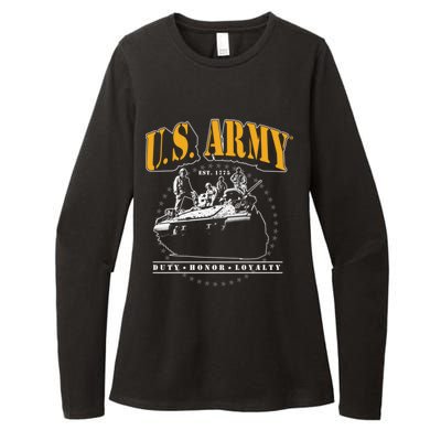 U.S. Army Tank Duty Honor Loyalty Womens CVC Long Sleeve Shirt