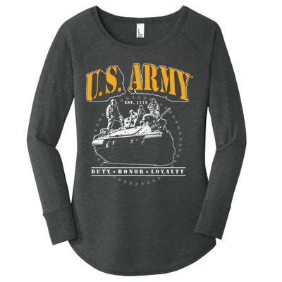 U.S. Army Tank Duty Honor Loyalty Women's Perfect Tri Tunic Long Sleeve Shirt