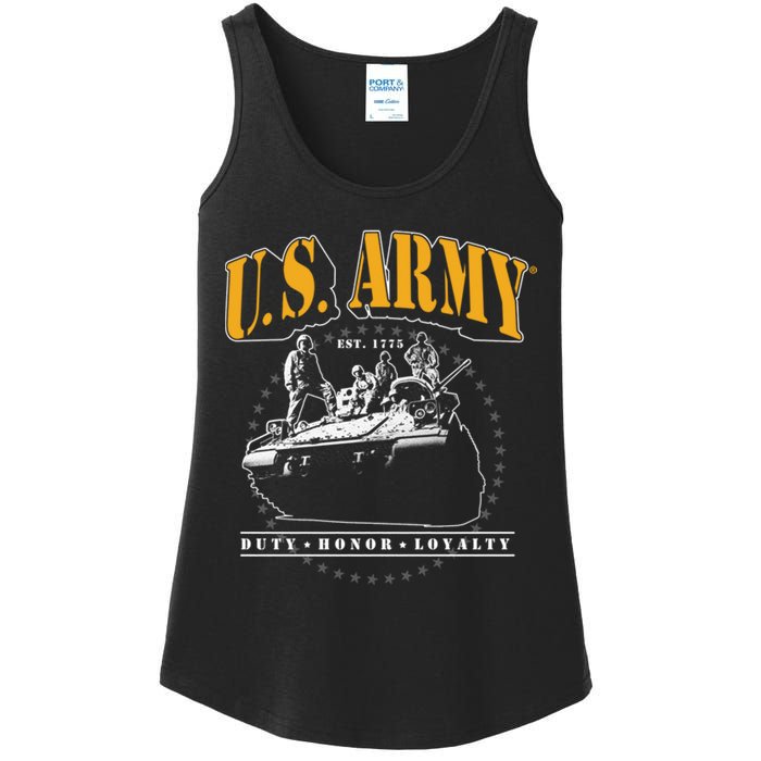 U.S. Army Tank Duty Honor Loyalty Ladies Essential Tank