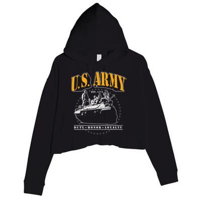 U.S. Army Tank Duty Honor Loyalty Crop Fleece Hoodie