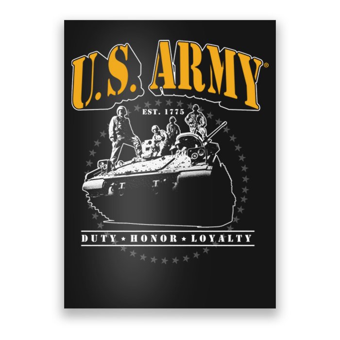 U.S. Army Tank Duty Honor Loyalty Poster