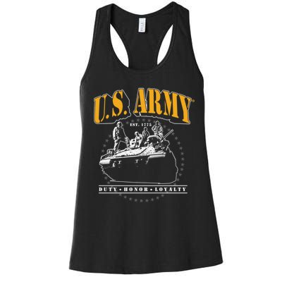 U.S. Army Tank Duty Honor Loyalty Women's Racerback Tank