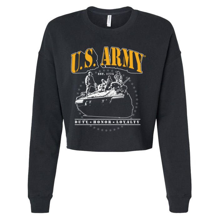 U.S. Army Tank Duty Honor Loyalty Cropped Pullover Crew