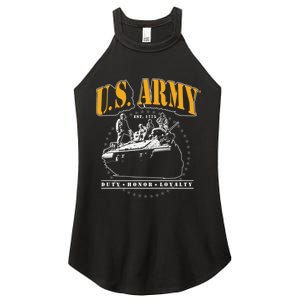 U.S. Army Tank Duty Honor Loyalty Women's Perfect Tri Rocker Tank