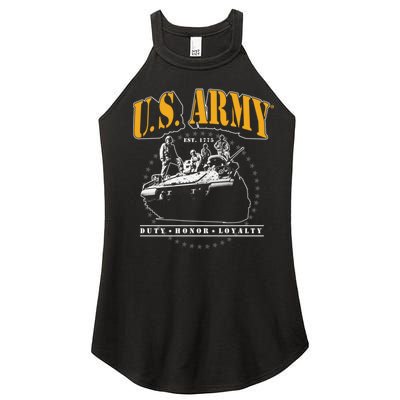 U.S. Army Tank Duty Honor Loyalty Women's Perfect Tri Rocker Tank