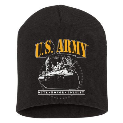 U.S. Army Tank Duty Honor Loyalty Short Acrylic Beanie