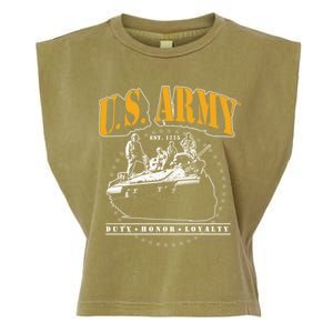 U.S. Army Tank Duty Honor Loyalty Garment-Dyed Women's Muscle Tee