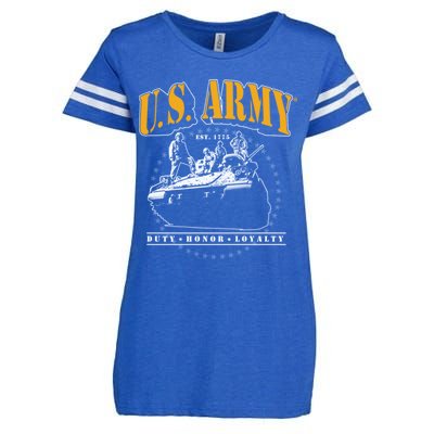 U.S. Army Tank Duty Honor Loyalty Enza Ladies Jersey Football T-Shirt