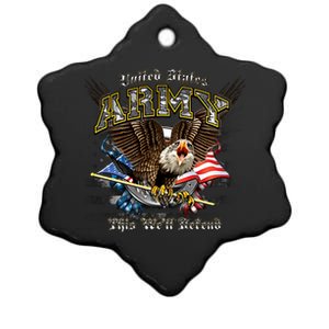 U.S. Army This We Will Defend Ceramic Star Ornament