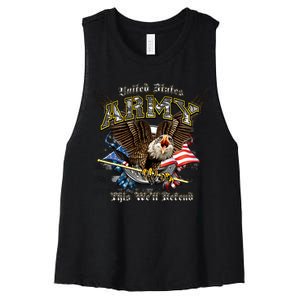 U.S. Army This We Will Defend Women's Racerback Cropped Tank