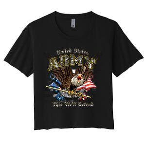 U.S. Army This We Will Defend Women's Crop Top Tee