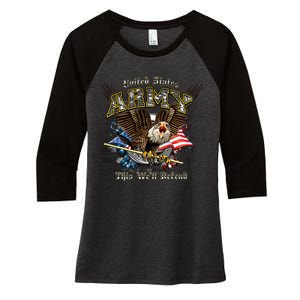 U.S. Army This We Will Defend Women's Tri-Blend 3/4-Sleeve Raglan Shirt