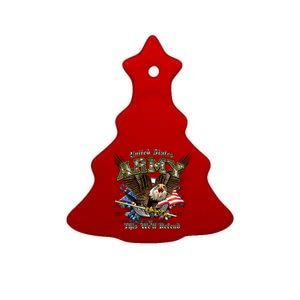 U.S. Army This We Will Defend Ceramic Tree Ornament