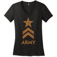 U.S. Army Vintage Distressed Women's V-Neck T-Shirt