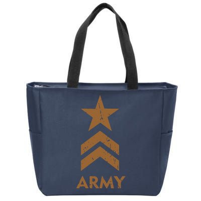 U.S. Army Vintage Distressed Zip Tote Bag