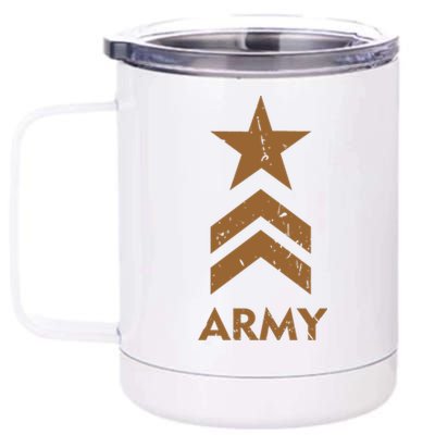 U.S. Army Vintage Distressed 12 oz Stainless Steel Tumbler Cup