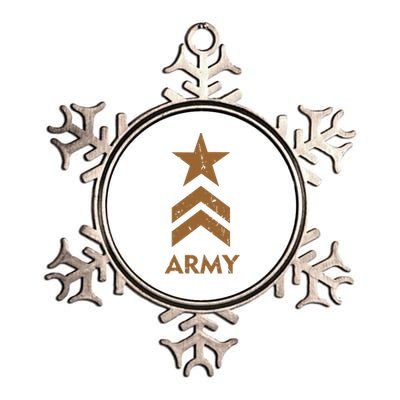 U.S. Army Vintage Distressed Metallic Star Ornament