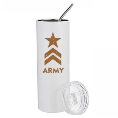 U.S. Army Vintage Distressed Stainless Steel Tumbler