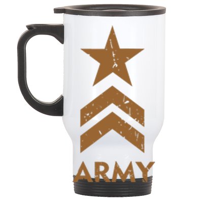 U.S. Army Vintage Distressed Stainless Steel Travel Mug