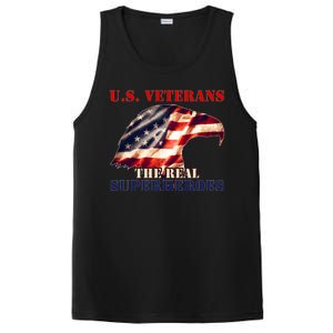 U.S. Veterans The Real Superheroes Eagle American Flag PosiCharge Competitor Tank