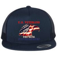 U.S. Veterans The Real Superheroes Eagle American Flag Flatbill Hat