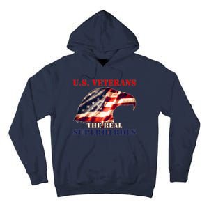 U.S. Veterans The Real Superheroes Eagle American Flag Tall Hoodie