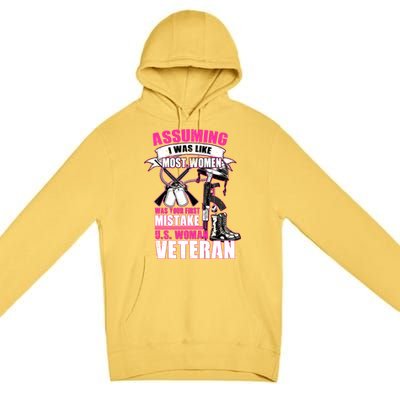 U.S. Woman Veteran Premium Pullover Hoodie