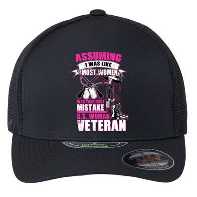 U.S. Woman Veteran Flexfit Unipanel Trucker Cap