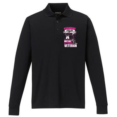 U.S. Woman Veteran Performance Long Sleeve Polo