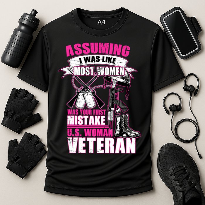 U.S. Woman Veteran Cooling Performance Crew T-Shirt