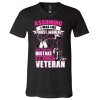 U.S. Woman Veteran V-Neck T-Shirt