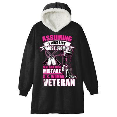 U.S. Woman Veteran Hooded Wearable Blanket