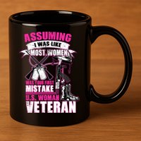 U.S. Woman Veteran 11oz C Handle Ceramic Mug