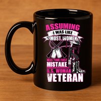 U.S. Woman Veteran 11oz C Handle Ceramic Mug