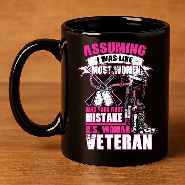 U.S. Woman Veteran 11oz C Handle Ceramic Mug
