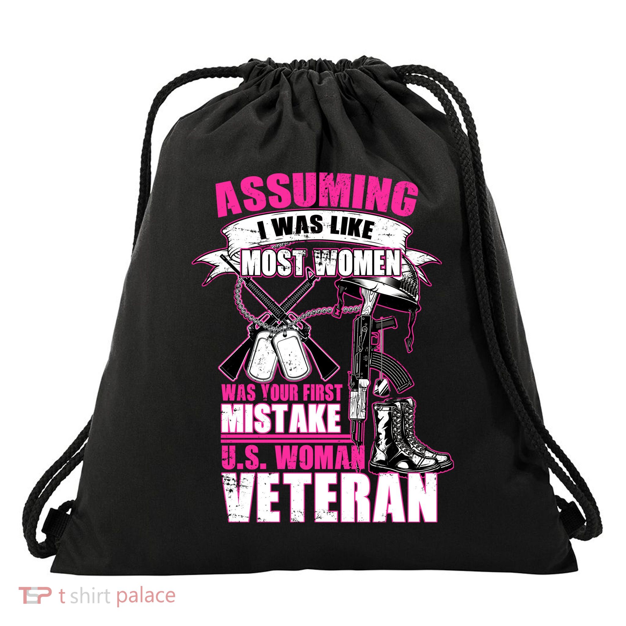 U.S. Woman Veteran Drawstring Bag