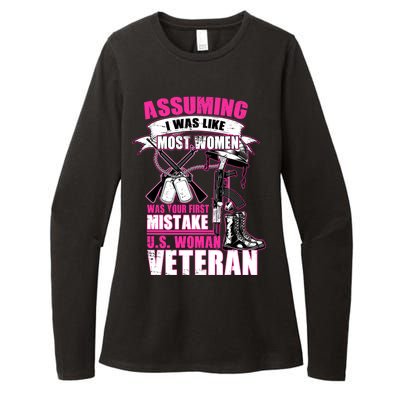 U.S. Woman Veteran Womens CVC Long Sleeve Shirt