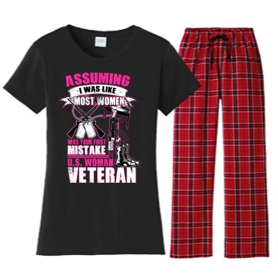 U.S. Woman Veteran Women's Flannel Pajama Set