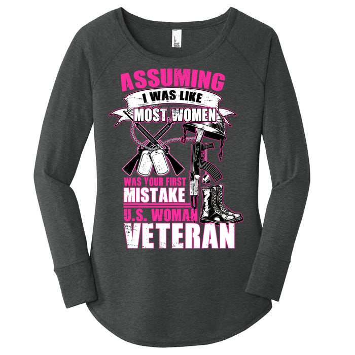 U.S. Woman Veteran Women's Perfect Tri Tunic Long Sleeve Shirt