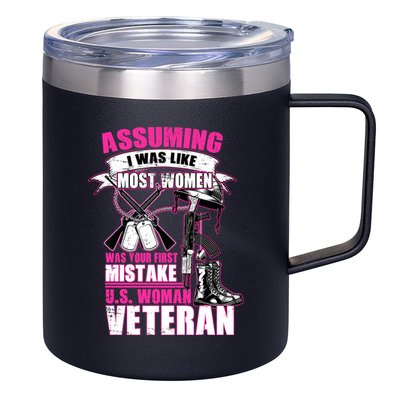 U.S. Woman Veteran 12oz Stainless Steel Coffee Mug