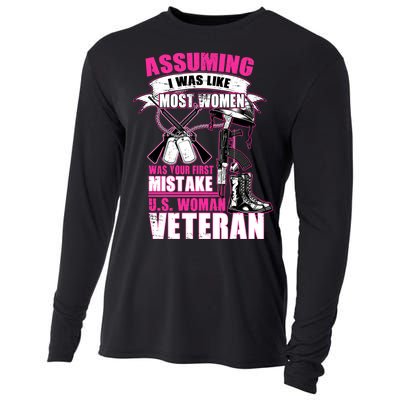 U.S. Woman Veteran Cooling Performance Long Sleeve Crew