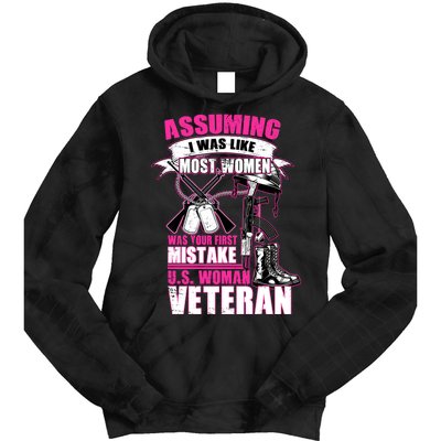 U.S. Woman Veteran Tie Dye Hoodie